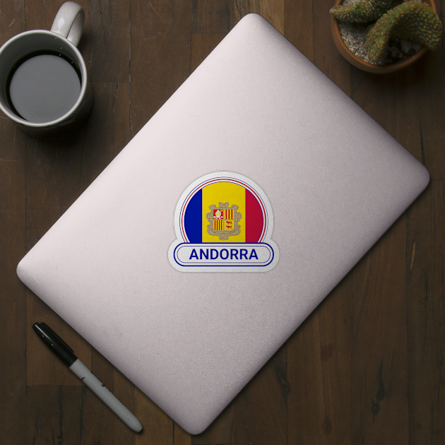 Andorra Country Badge - Andorra Flag by Yesteeyear